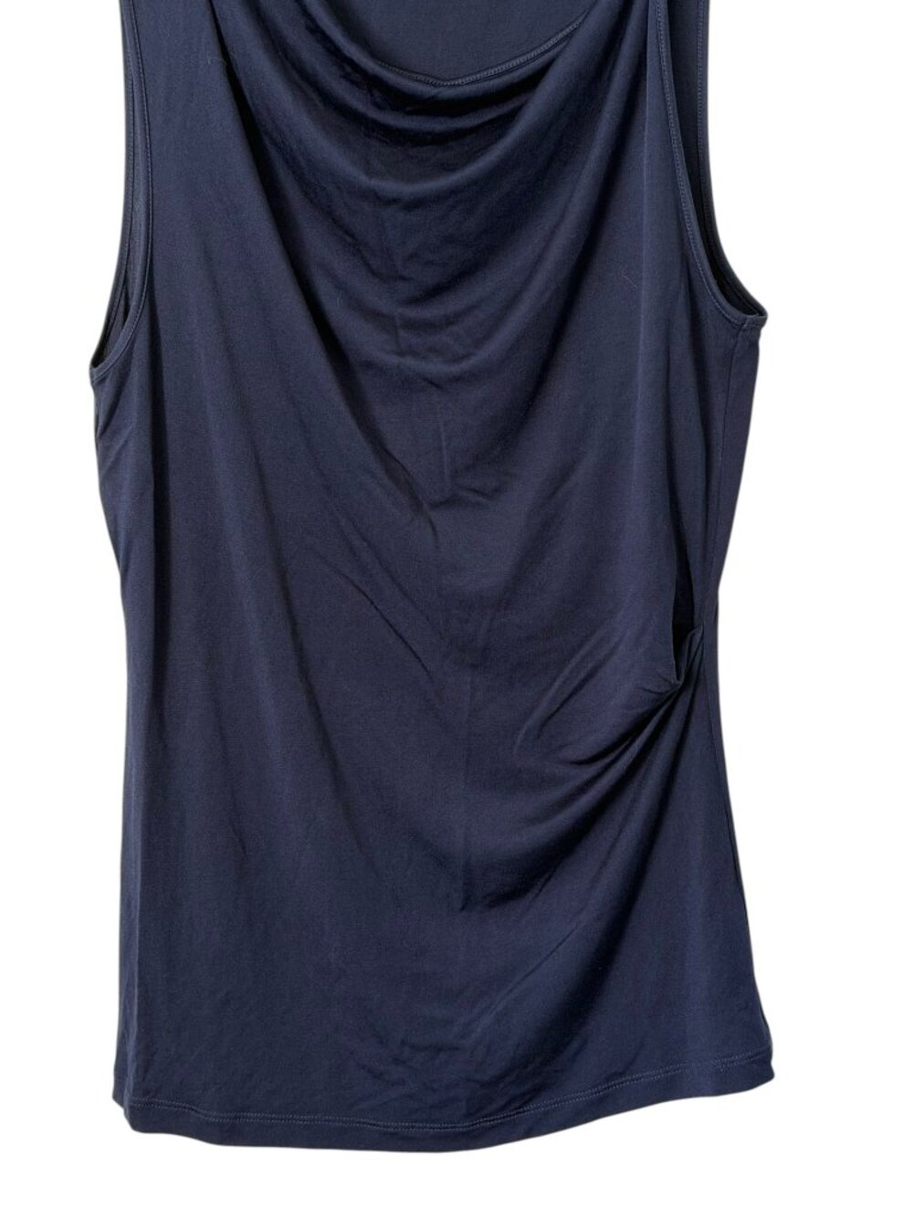 Theory Silk Viscose Blend Raquera Drape Cowl Neck Asymmetric Side Cinch Detail L - Picture 4 of 9